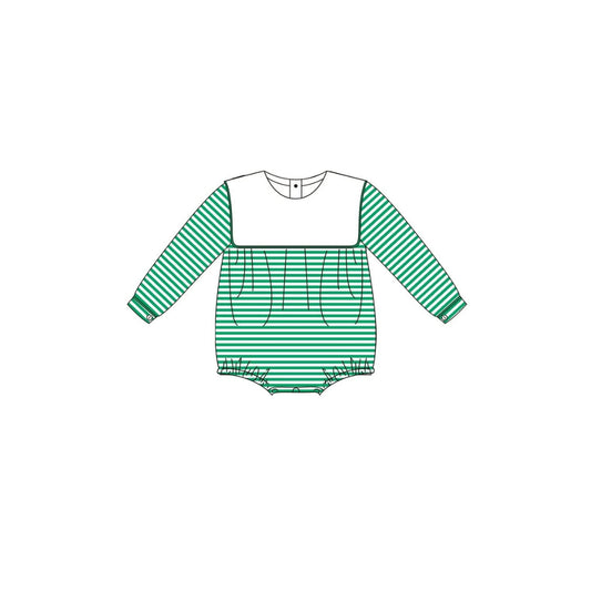 PRE ORDER - Funfetti Kids Green Knit Stripe Bubble