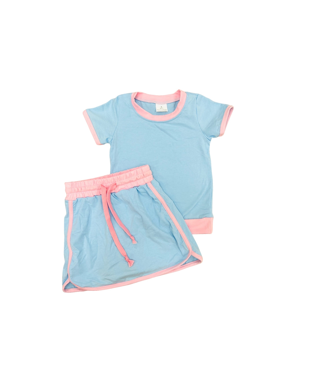 Pink/Blue Color Block Skort Set