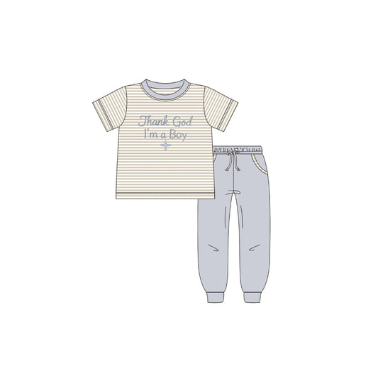 PRE ORDER - Funfetti Kids Thank God Im a Boy Jogger Set