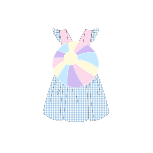 PRE ORDER - Funfetti Kids Pastel Beach Ball Ruffle Dress