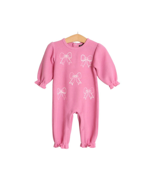 Emma Jean Pink Bow Romper