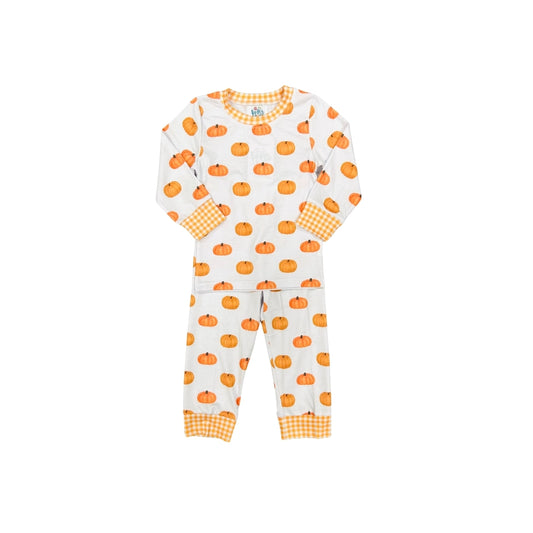 Funfetti Kids All Over Pumpkin/Gingham Lounge Set