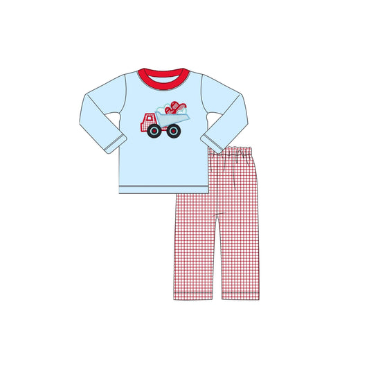 PRE ORDER Funfetti Kids Boy Dumptruck/Heart Pant Set