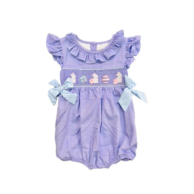 Elizabeth Ann Hand Smocked Ruffle Bunny/Egg Bubble