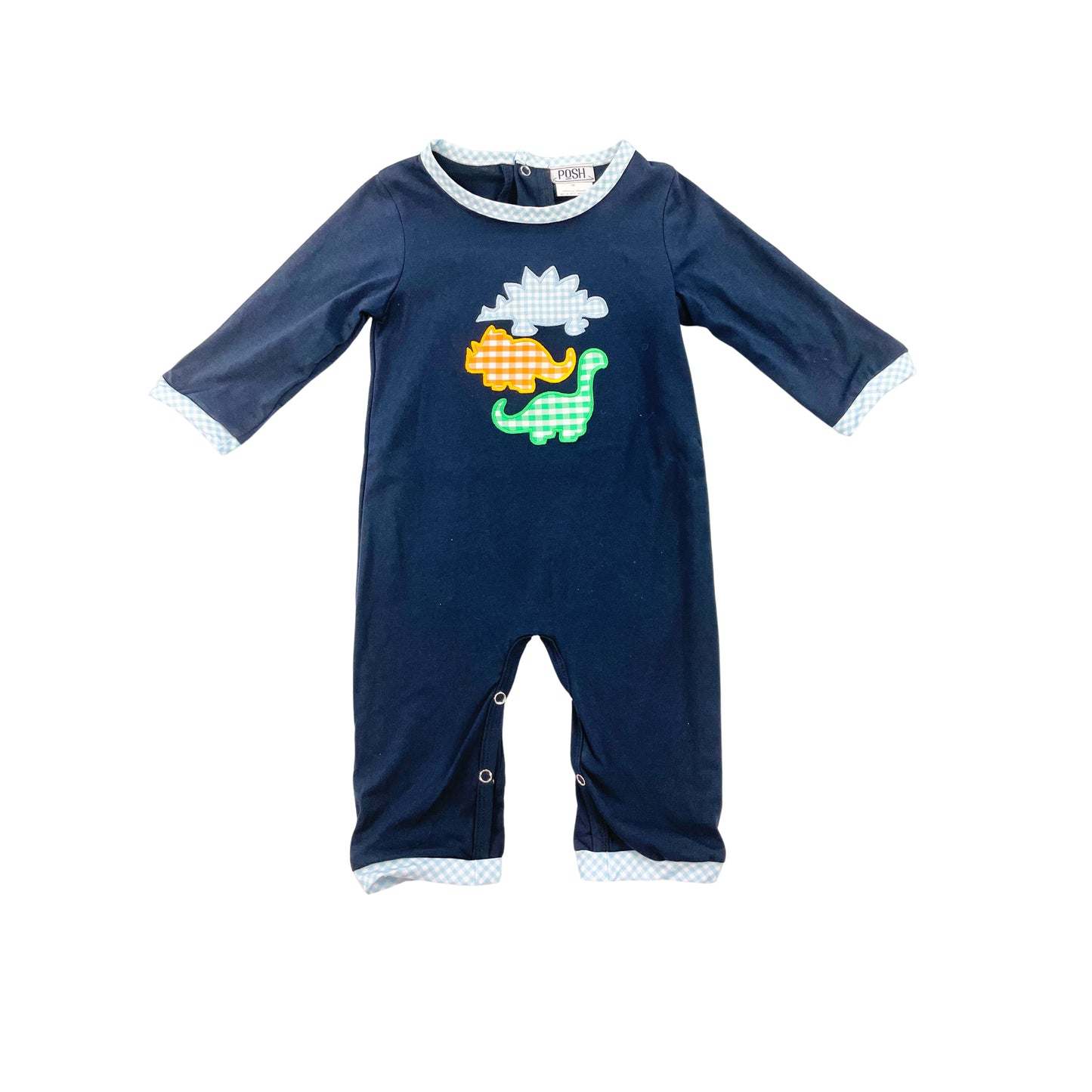 POSH Boy Dinosaur Long Sleeve Romper