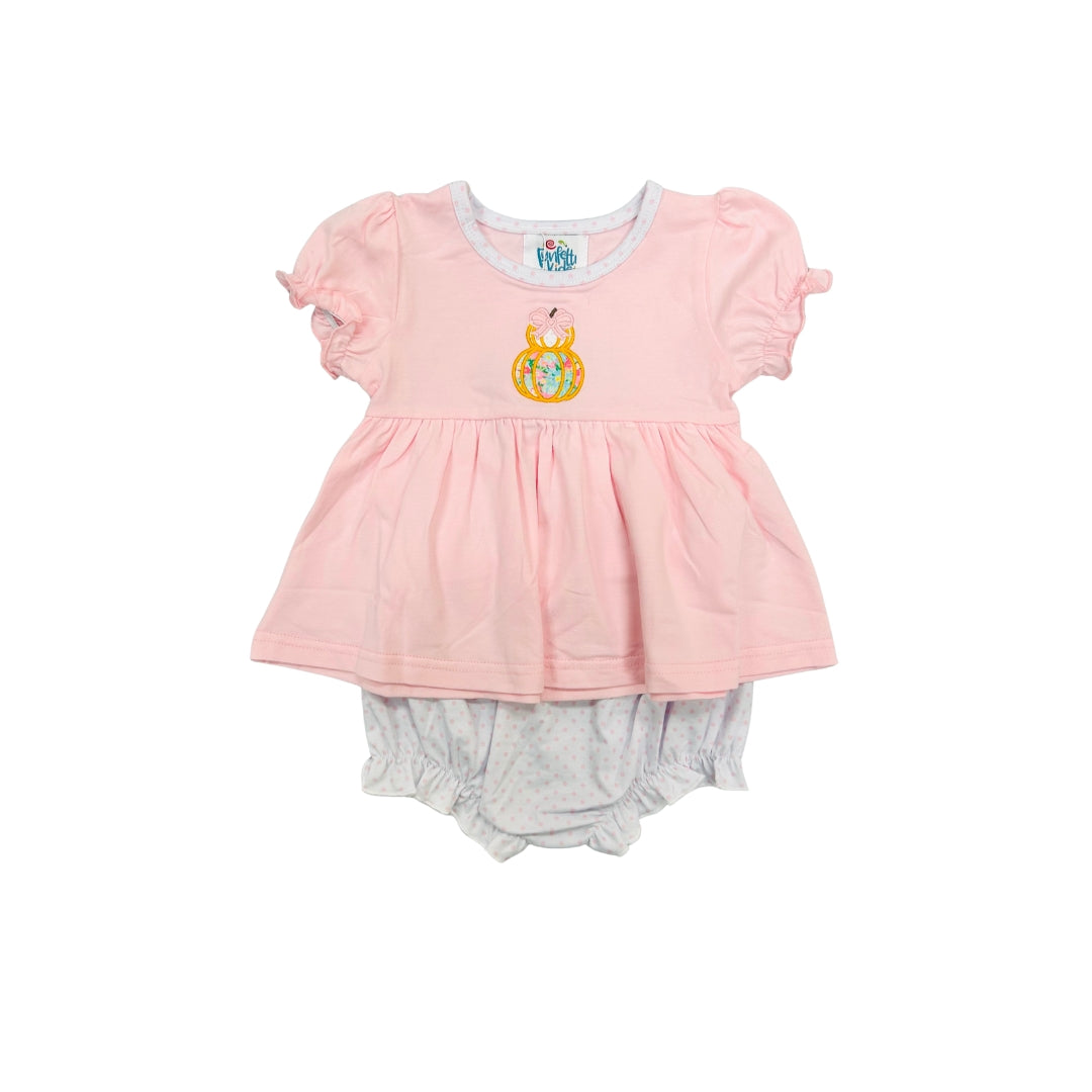 Funfetti Kids Floral Pumpkin Applique Bloomer Set