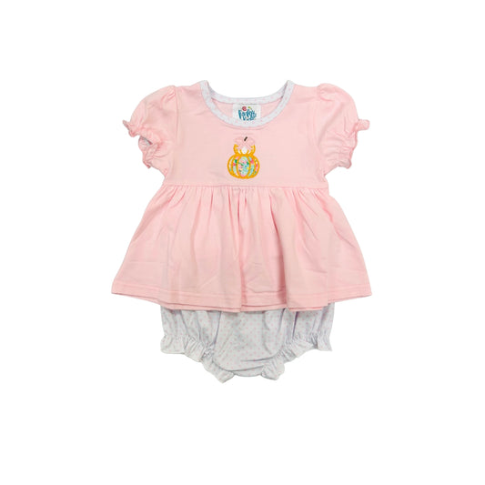 Funfetti Kids Floral Pumpkin Applique Bloomer Set