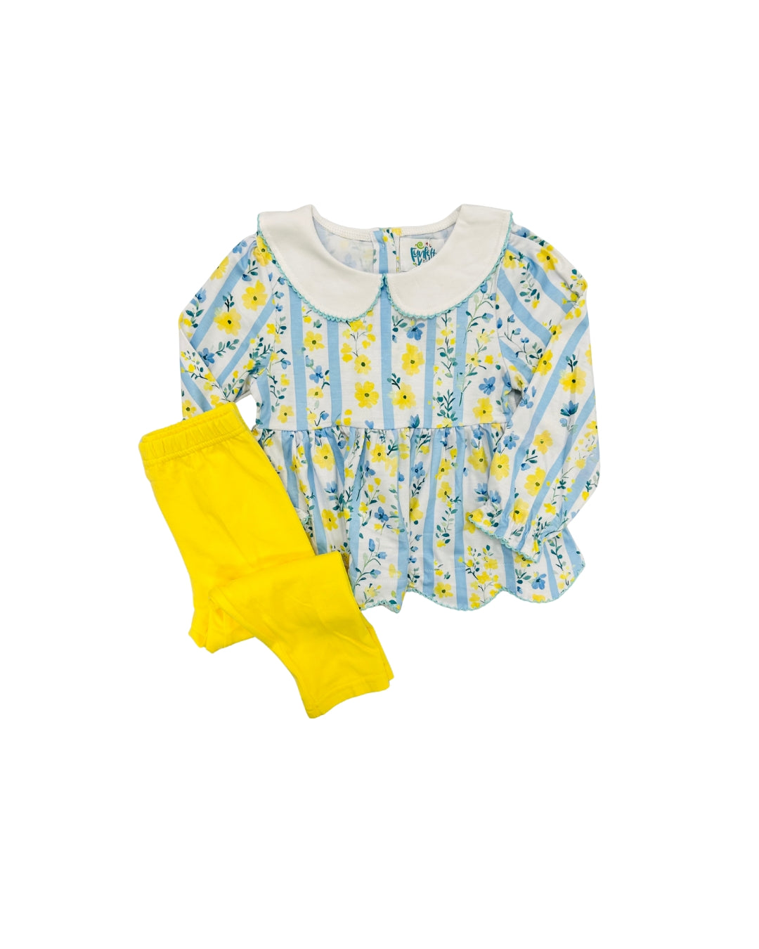 Funfetti Kids Blue/Yellow Floral Legging Set