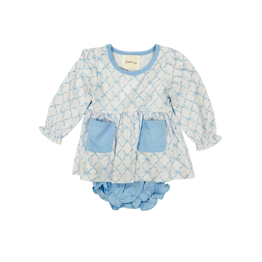 Just for Fun Threads Blue Bow Bloomer set