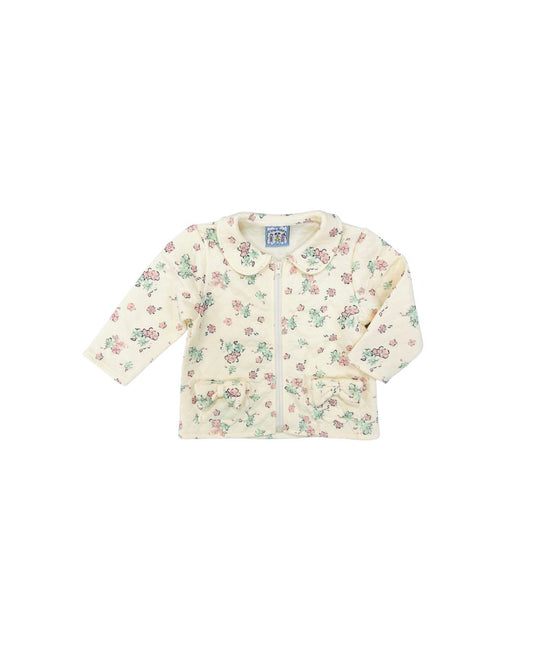 Three Sisters Butter Yellow Floral Pocket Coat