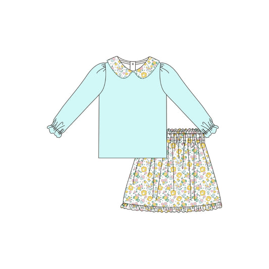 PRE ORDER - Funfetti Kids Floral Knit Skirt Set