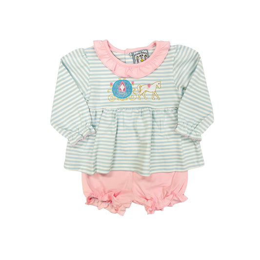 Three Sisters Carriage Applique Bloomer Set