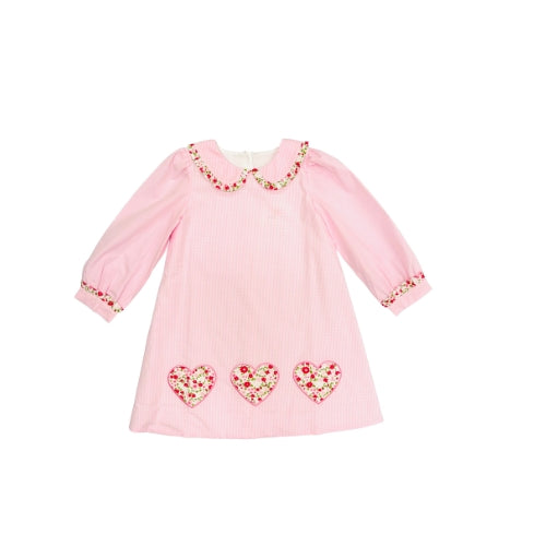 Stitchy Fish Girl Embroidered Floral Heart Dress