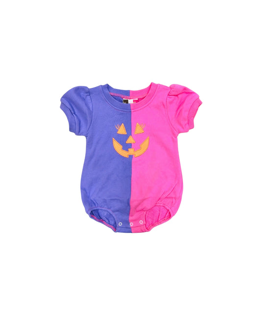 Banana Split Pink/Purple Embroidered Jack O Lantern Bubble