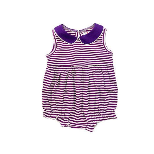 Funfetti Kids Girl Sleeveless Purple Stripe Bubble