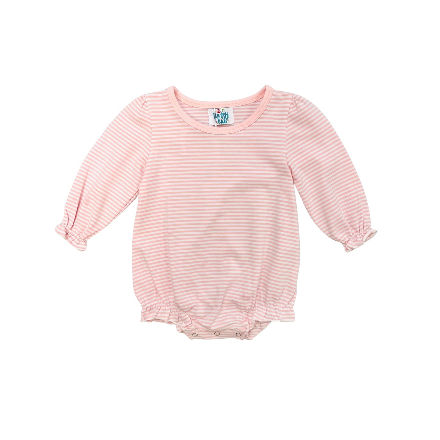 Funfetti Kids Girl Pink Stripe Long Sleeve Bubble