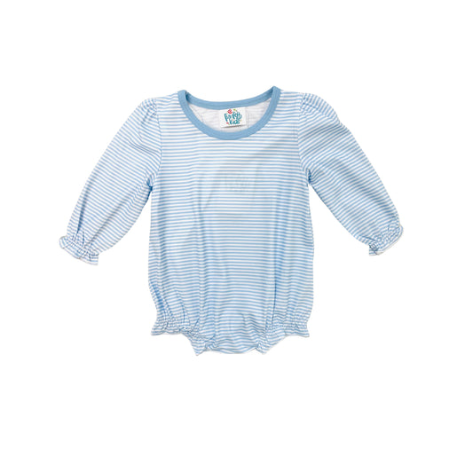 Funfetti Kids Girl Blue Stripe Long Sleeve Bubble