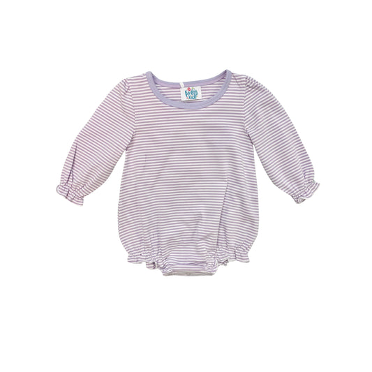 Funfetti Kids Girl Purple Stripe Long Sleeve Bubble