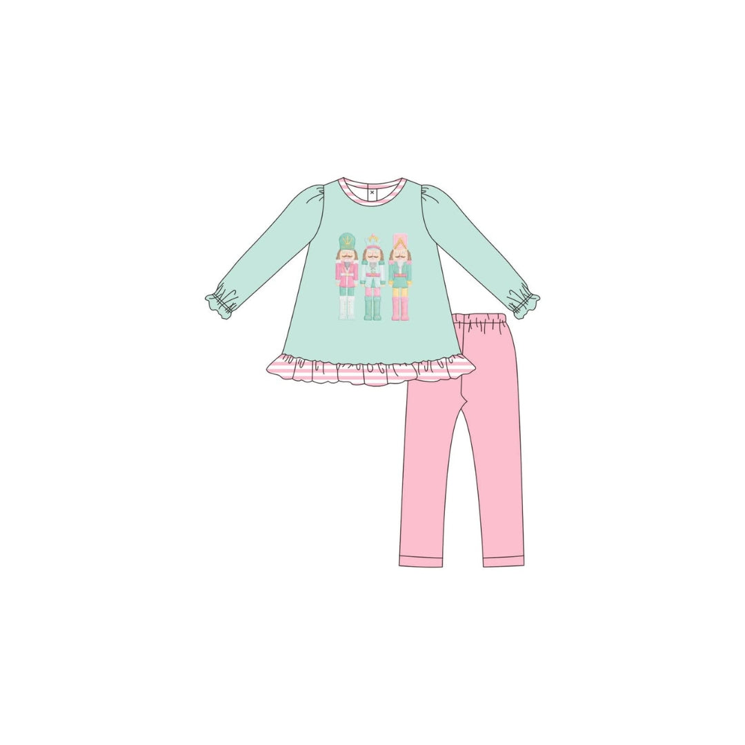 PRE ORDER - Funfetti Kids Nutcracker Applique Ruffle Legging Set