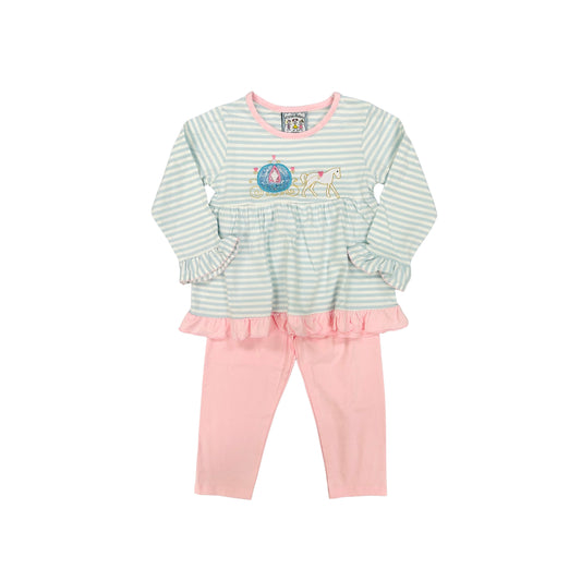 Three Sisters Carriage Applique Legging Set