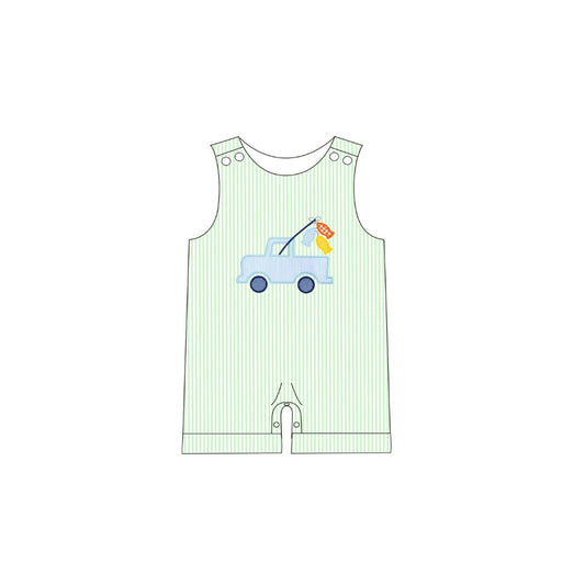 PRE ORDER - Funfetti Kids Gone Fishin Applique Seersucker Jon Jon