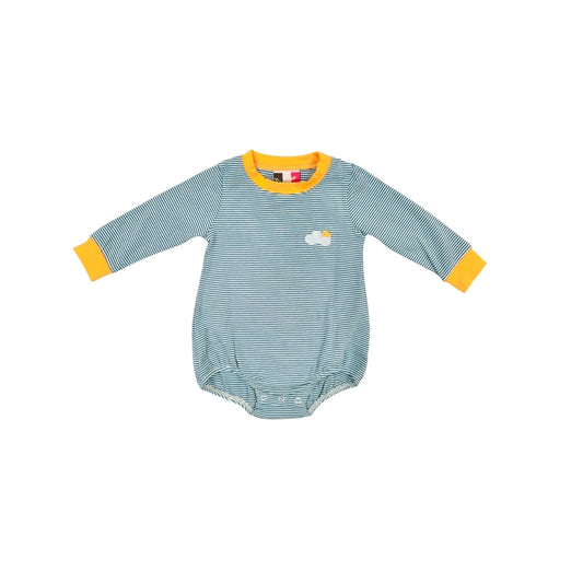 Banana Split Stripe Bubble with Embroidered Truck/Pumpkin