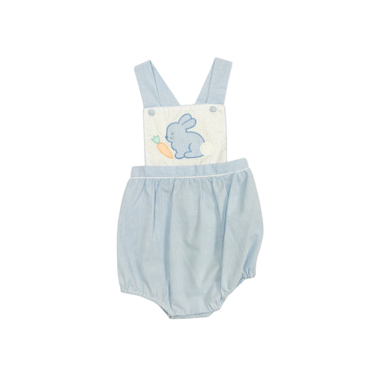 Petit Ami Blue Bunny Applique Bubble