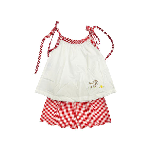 Remember Nguyen Puppy Embroidered Short Set