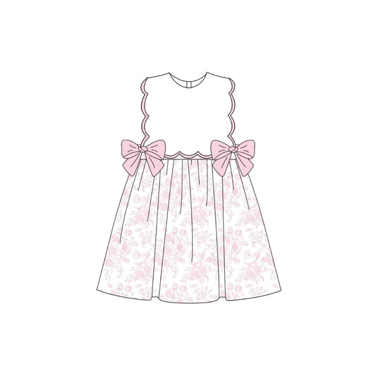 PRE ORDER - Funfetti Kids Light Pink Floral Dress with Bows