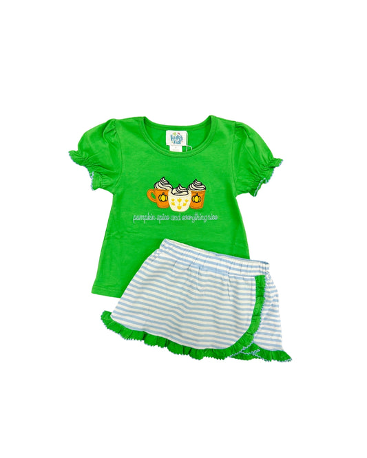 Funfetti Kids Pumpkin Spice Skort Set