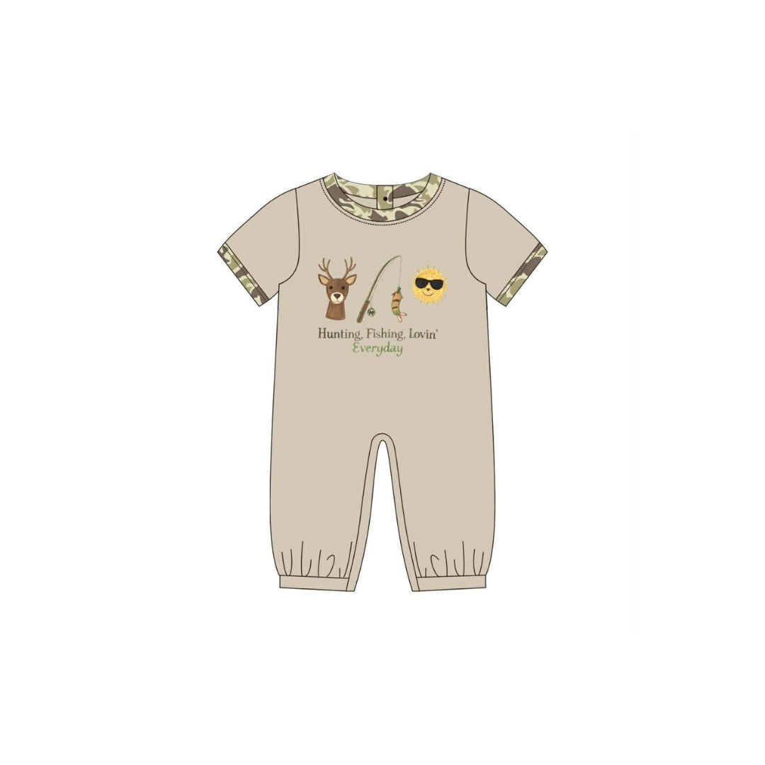 PRE ORDER - Funfetti Kids Hunting Fishing Loving Everyday Romper