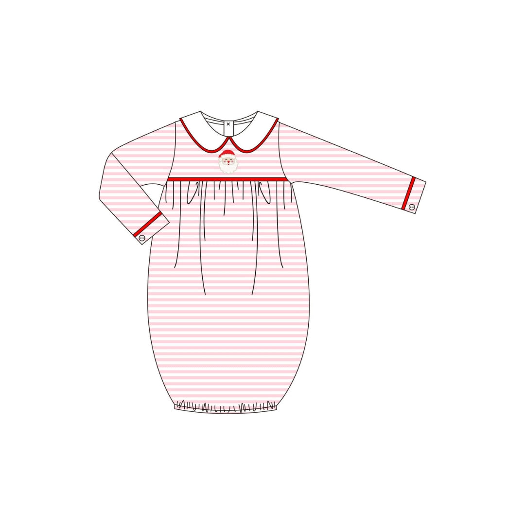PRE ORDER - Funfetti Kids Pink Stripe Santa Gown