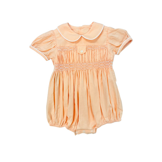 Remember Nguyen Girl Peach Smocked Bubble