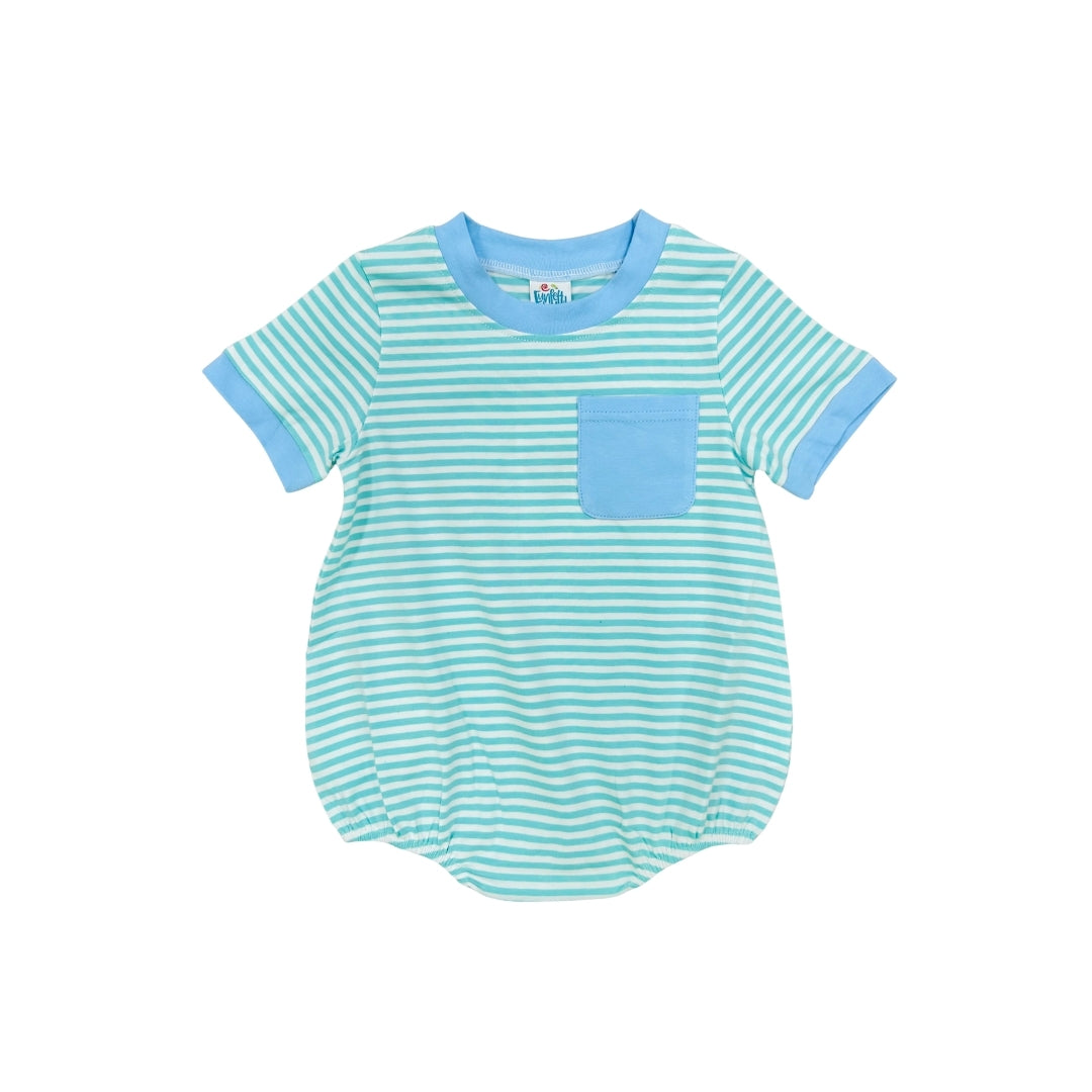 Funfetti Kids Mint/Blue Stripe Bubble