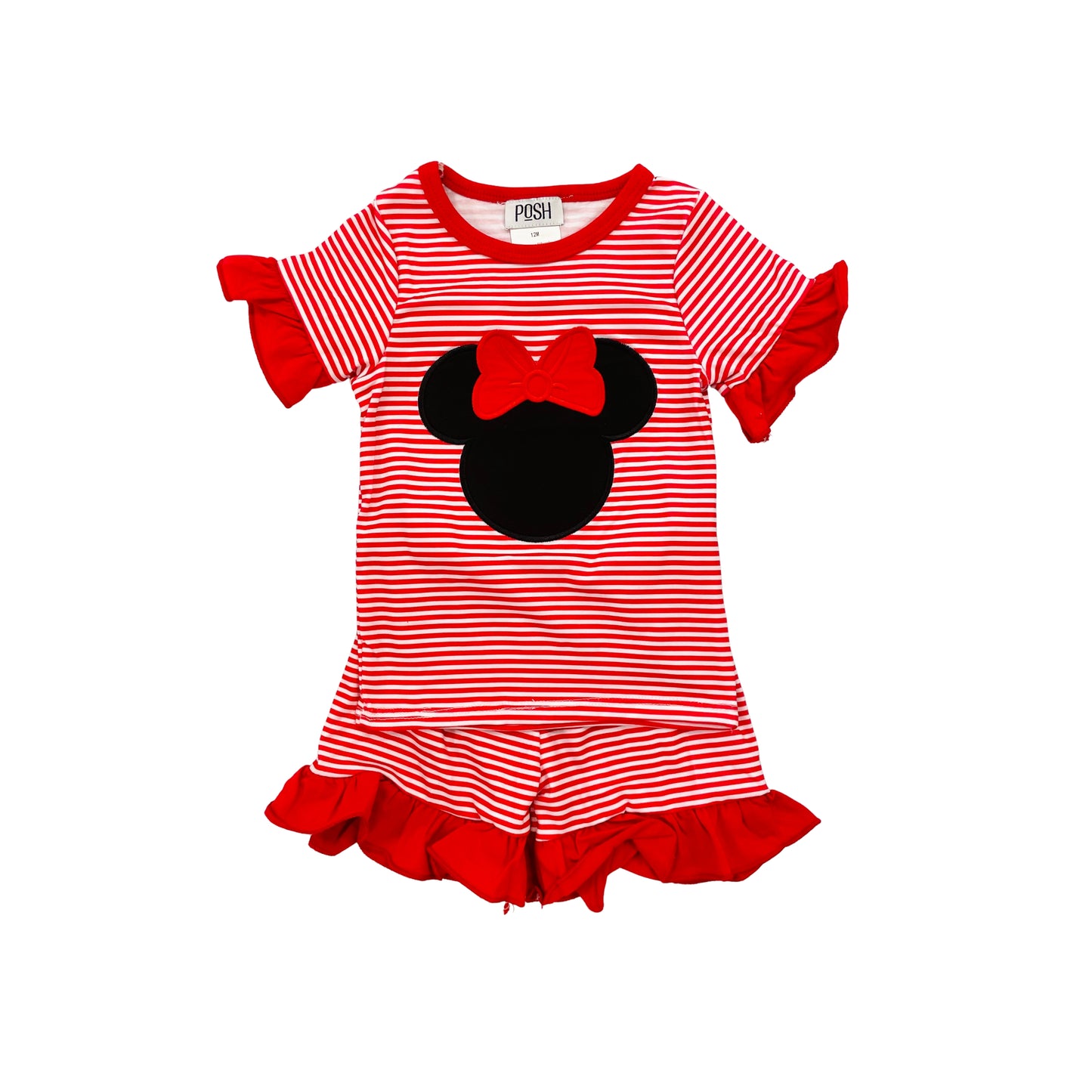 POSH Girl Red Mouse with Bow Lounge set