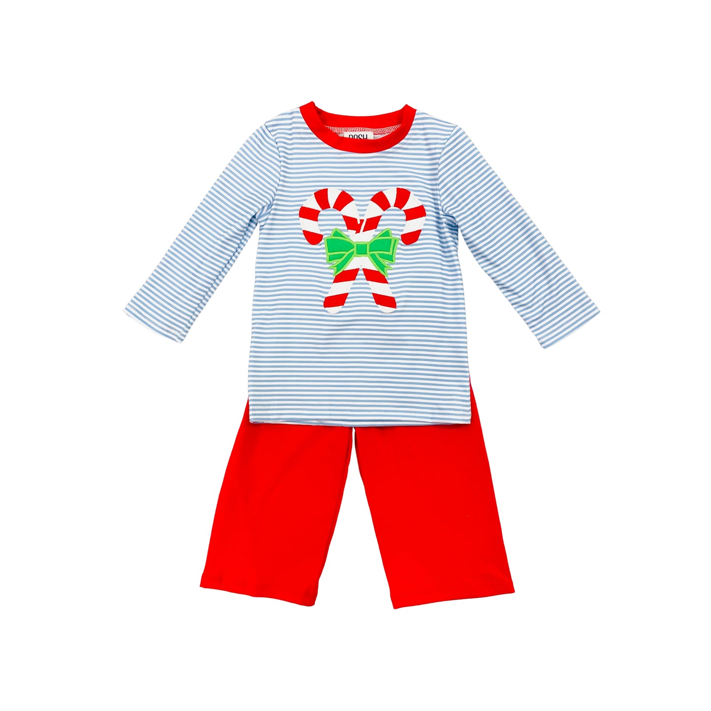 POSH Boy Blue Stripe Candy Cane Pant Set