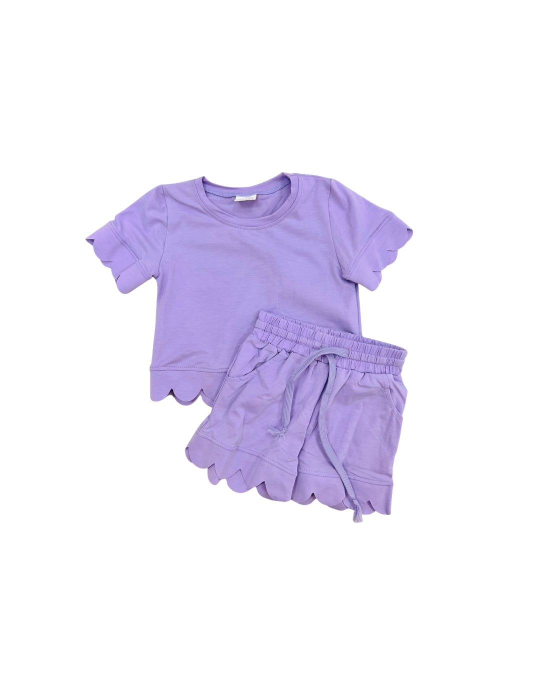 Purple Scallop Short Set