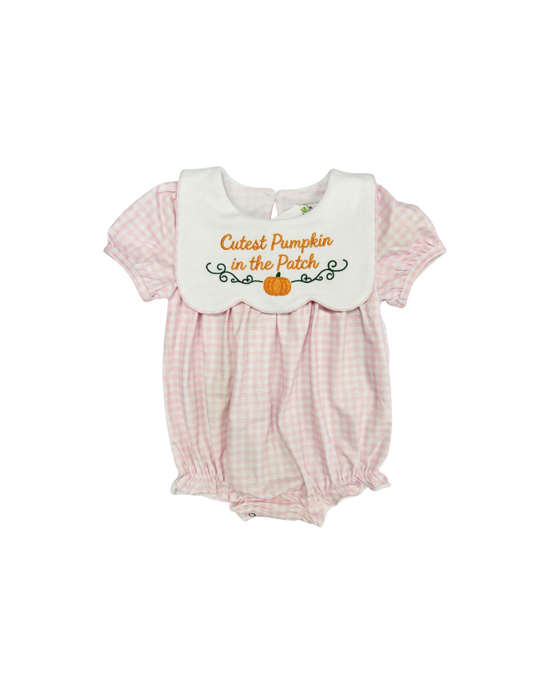 Funfetti Kids Cutest Pumpkin in the Patch Embroidered Bubble