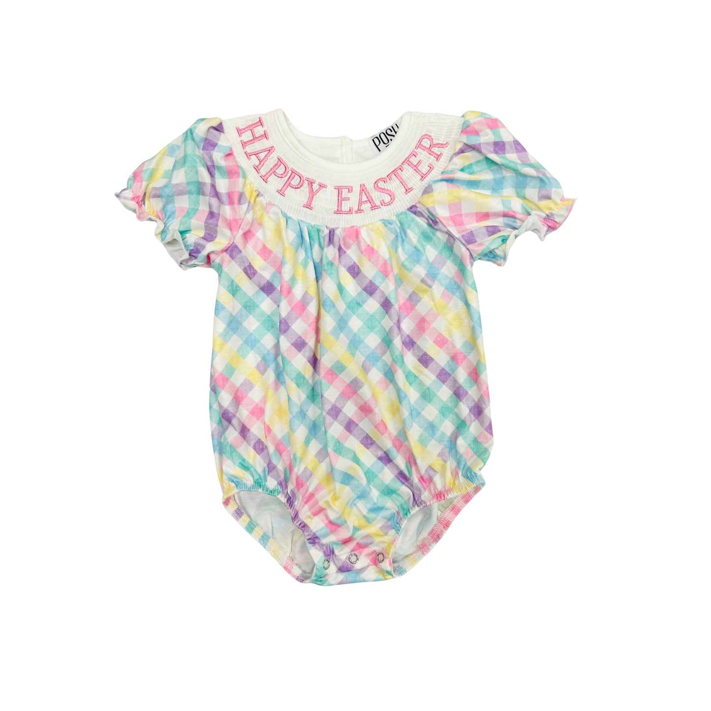 POSH Colorful Smocked Happy Easter Bubble