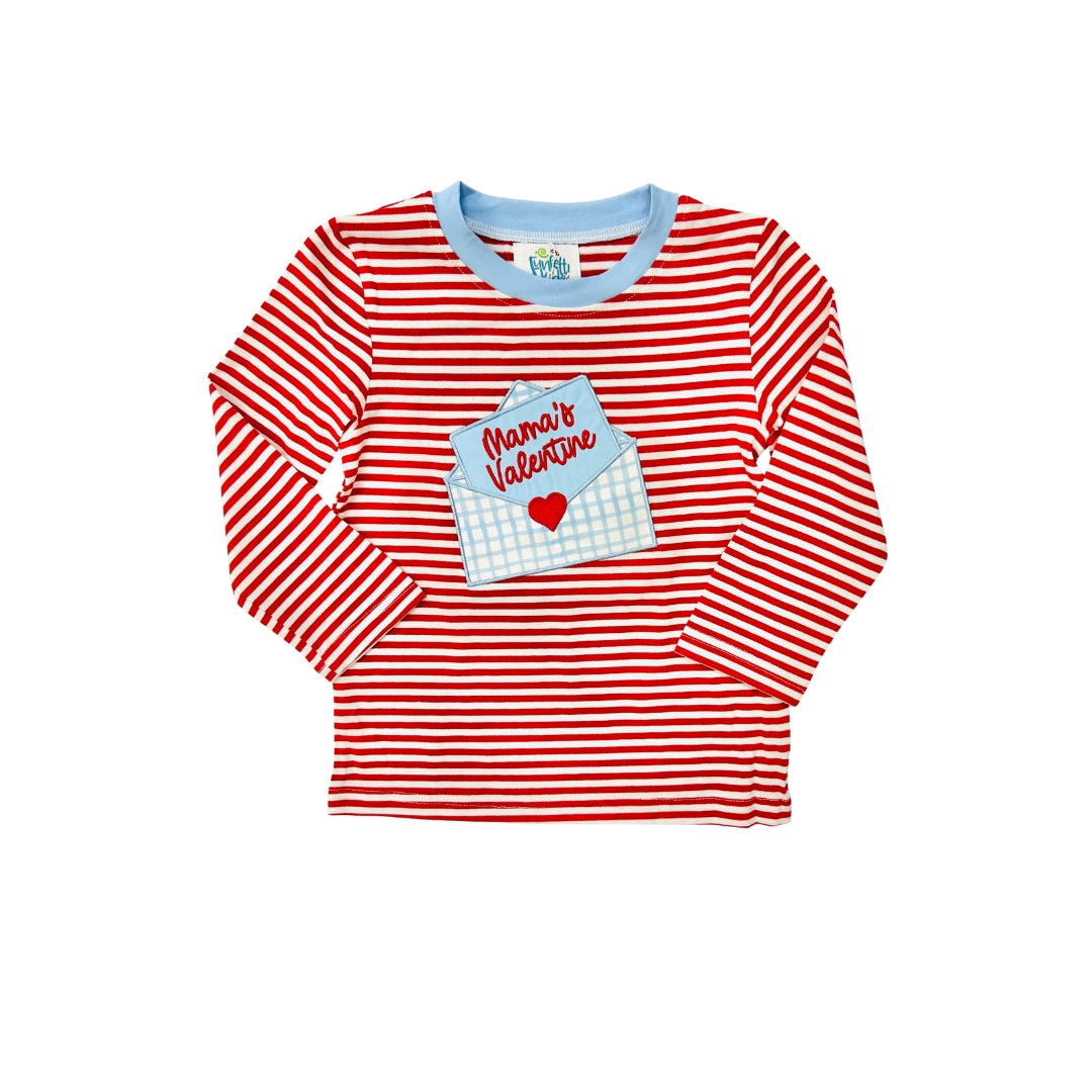 Funfetti Kids Mamas Valentine Striped Shirt