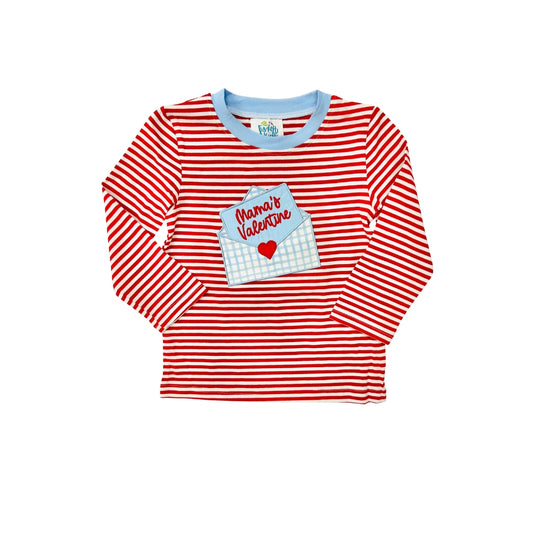 Funfetti Kids Mamas Valentine Striped Shirt