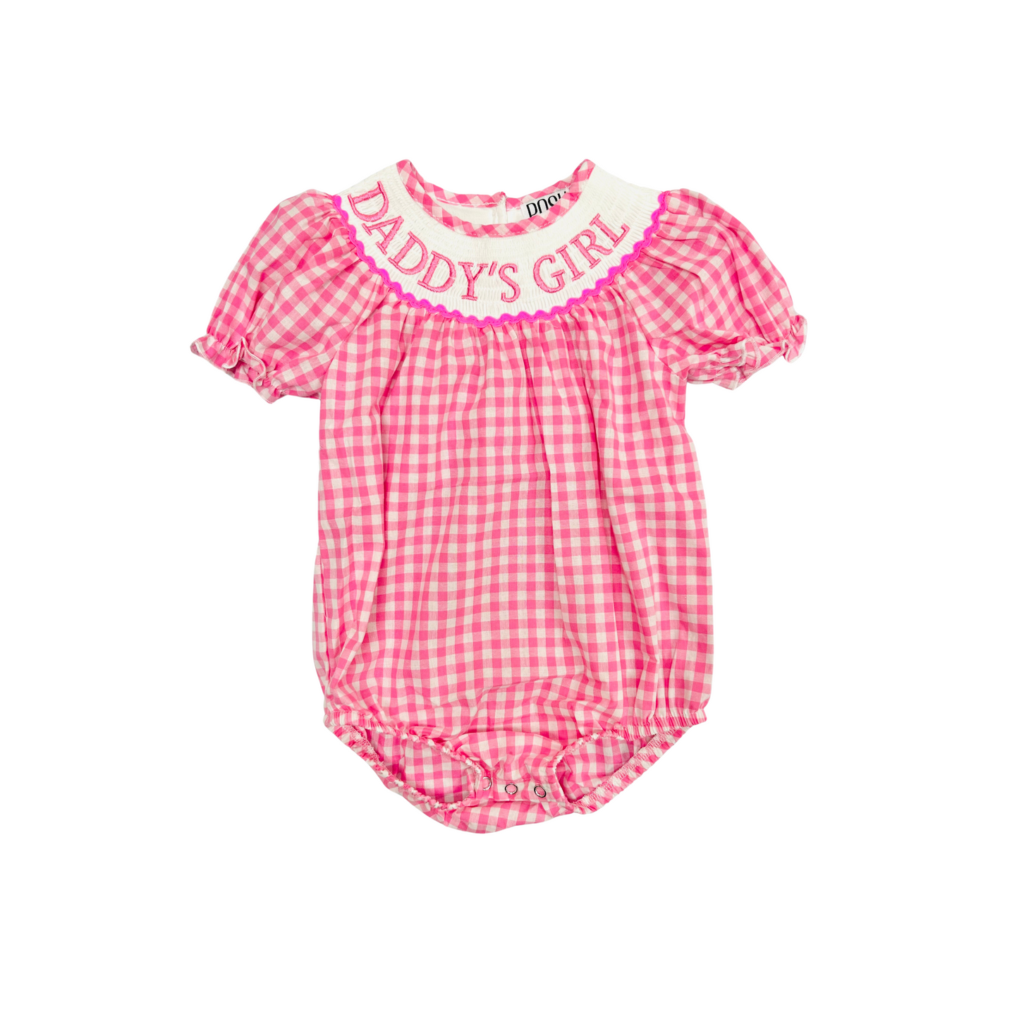 POSH Smocked Daddys Girl Bubble