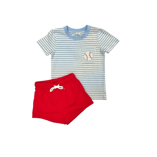 Funfetti Kids Baseball Pocket Short Set