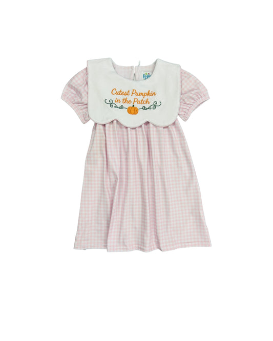 Funfetti Kids Cutest Pumpkin in the Patch Embroidered Dress