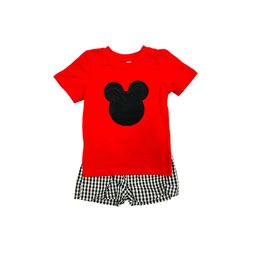 POSH Boy Mouse Check Short Set