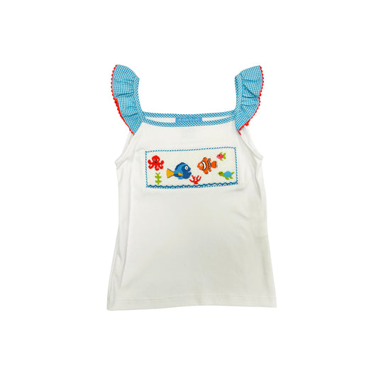 Anavini Girl Nemo Smocked Top