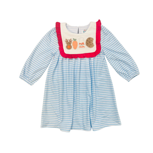 Funfetti Kids Girl Milk & Cookies Embroidered Dress