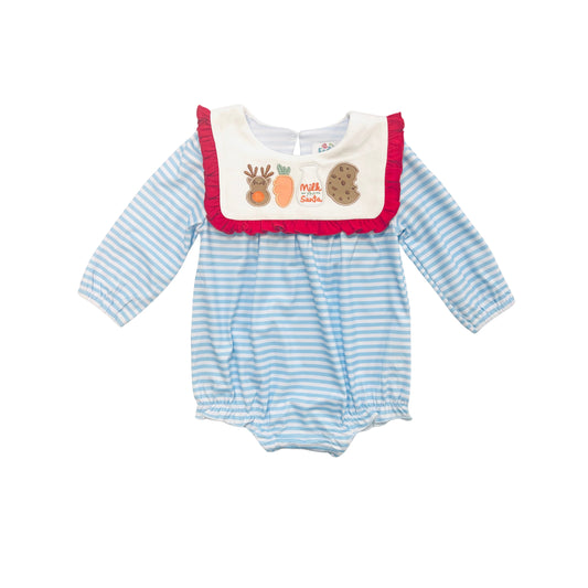 Funfetti Kids Girl Milk & Cookie Embroidered Bubble