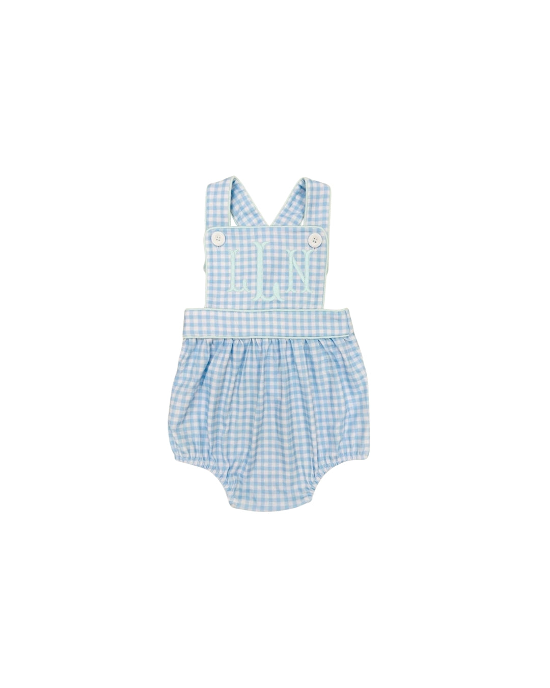Funfetti Kids Blue Gingham Sunsuit