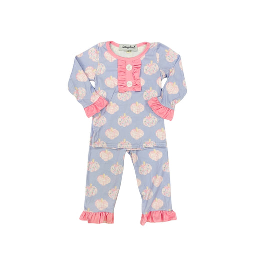 Pink/Purple Pumpkin Ruffle Lounge Set